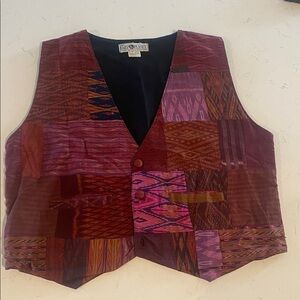 Daily planet rare Patchwork Silk Vest Med